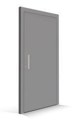 Porte d'entrée Le Corbusier - Panneau gris 31 - Poignée gris clair 31