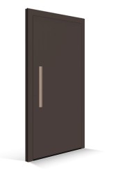 Le Cobusier Porte d'entrée - Panneau terre dombre brulee - Poignée ombre brulee claire