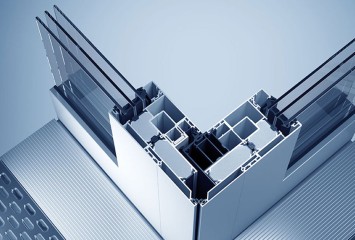 Posuvné dveře na terasu Posuvné dveře heroal S 77 SL Detailní pohled Řez